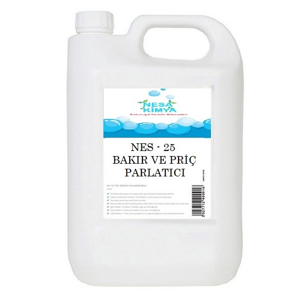 Bakır ve Pirinç Parlatıcı — 1 L, 5 KG, 30 KG ambalaj